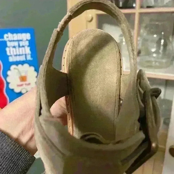 Burberry Olive Green Heeled Sandals - Picture 8 of 9